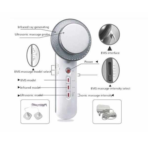 3 in 1 Ultrasonic Face Body Massager