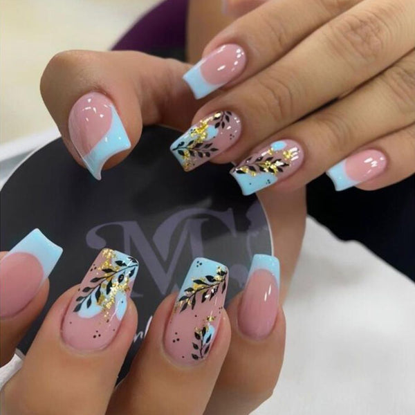 24Pcs Press On Nails With Glue